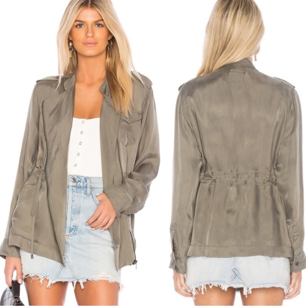 Rails Miles Utility Jacket in Sage Olive Green - L